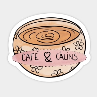 Coffee & Chill Cute Coffee Dates Have a Cup of Coffee in the Morning with Hugs Perfect Gift for Coffee Lovers Latte Espresso Mocha Cafe Caffeine Drinks I Love Coffee Sticker